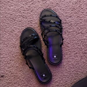Shade & Shore Women's Black Sandals